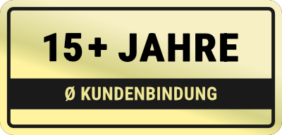15+ Jahre Ø Kundenbindung